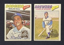 2026 Topps Heritage Baseball Buyback Lot Doug Rau Charlie Moore Dodgers Brewers