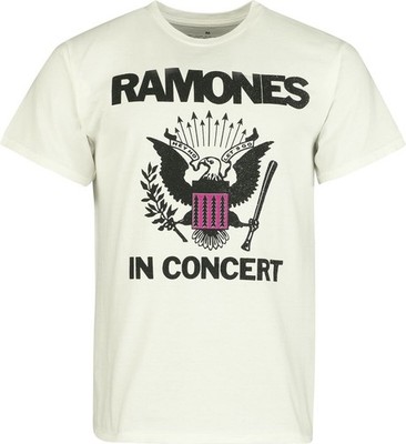 Ramones T-Shirt Herren In Concert weiß Band-Merch, Bands 100% Baumwolle M