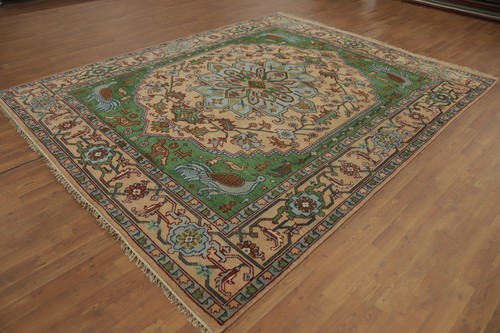 Handmade Traditional Wool Carpet Animals Pictorial Pattern Ziegler Area Rug 8x10 - Picture 4 of 14