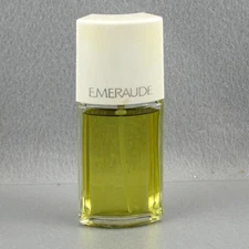 Vintage Emeraude Cologne Spray Coty MCM Crescent Bottle