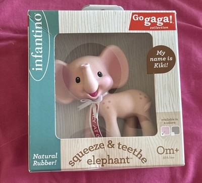 Infantino Squeeze & Teethe - Elephant , Pink, NIB
