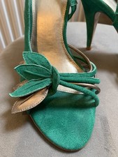 Womens Green Suede Strap oh shoe From Top shop