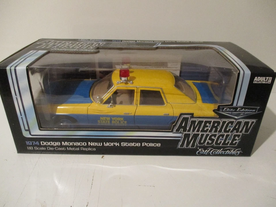 DODGE MONACO POLICE NEW YORK 1974  -AMERICAN MUSCLE ERTL  - 1/18ème - EN BOITE - Photo 2/4