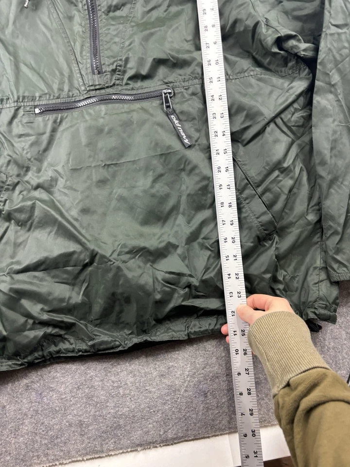 Cortavientos retro Old Navy para hombre M 1/2 cremallera nailon con capucha anorak de colección años 90 VER* Foto 2 de 4