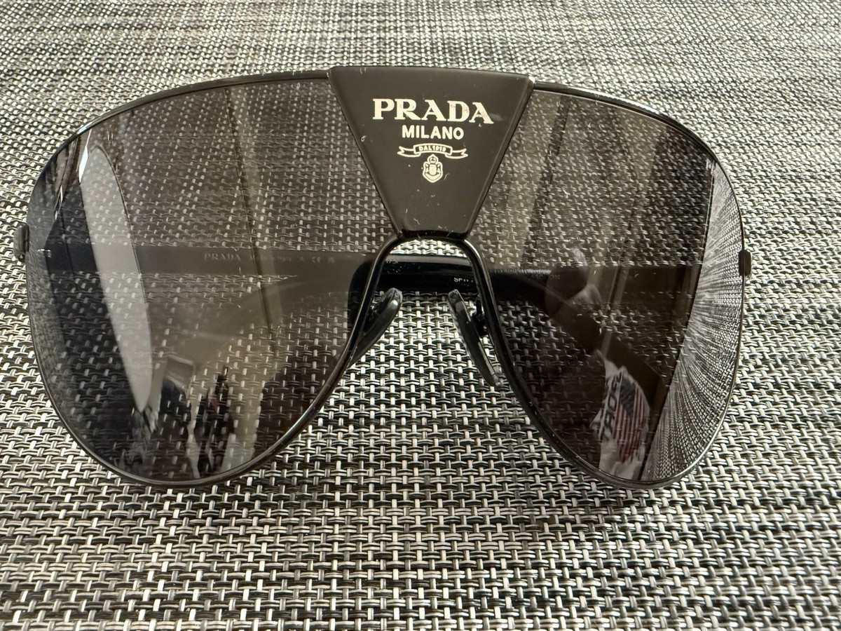 Prada Milano Black Aviator Sunglasses | eBay