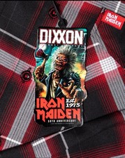 Dixxon Flannel Iron Maiden 50th Ann. Mens LRG Black/Red SOLD OUT READY 2 Ship