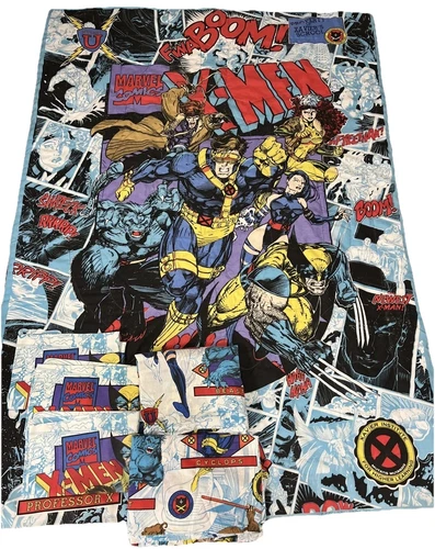 Vintage 1994 X-MEN Marvel Comics Complete  Twin Bedding Set