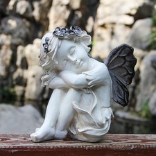 Angel Statue with Solar Powered Light for Garden Decor,Garden Statues for Pat...