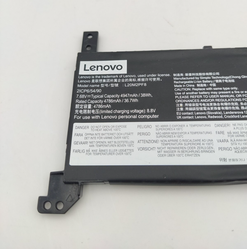 Batteria Originale Lenovo L20M2PF8 7.68V 4947mAh 38Wh 4786mAh 36.7Wh OPM - Afbeelding 2 van 7
