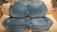 1964 1965 1966 Ford Mustang Used Original Rear Seat Upholstery Blue Code 22 82