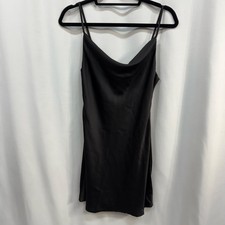 Urban Outfitters Black Slip Dress Mini Dress Cowl Neck Strappy XS