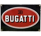 VINTAGE BUGATTI PORCELAIN DEALERSHIP SIGN FRANCE LAMBORGHINI GAS OIL FERRARI