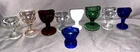Vintage Glass Eye Wash Cups Lot of 9 Pink Blue Green Red Clear Milk Glass Wyeth