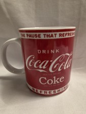Coca Cola Tasse The Pause That Refreshes Retro Coke Sammlertasse rot
