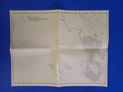 Judges Guild #12/#13 Map Ebony Coast/Isles of Blest (Laminated) Judges Copy
