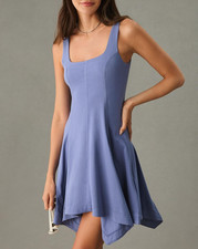 Daily Practice by Anthropologie Handkerchief Hem Mini Dress Cotton XXS 276651