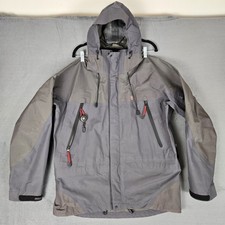 Victorinox Jacket Mens Medium Gray Gore Tex XCR Waterproof Shell Outdoor *READ