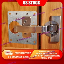BIG SALE 4x/8x Hinge Repair Plate Stainless Steel Bracket Kit 3.54 x 3.54 inches