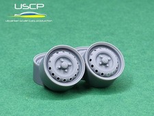 Cerchi in acciaio 1/24 USCP 24P166 Alfa Romeo 14" +Pneumatici stampati in 3D