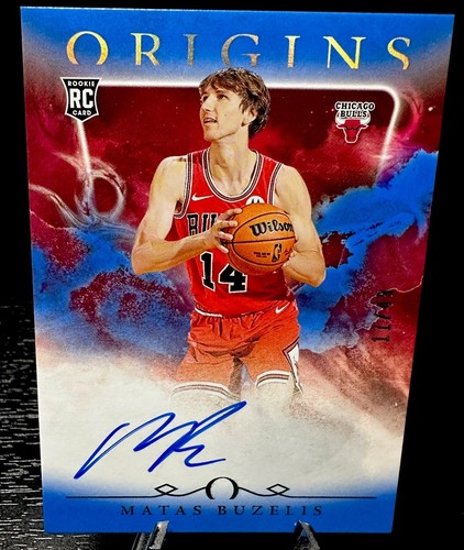 Matas Buzelis Origins Rookie Autographs Blue /49 Chicago Bulls