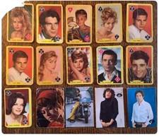15 cartes à jouer Anciennes, Célébrités, Stars, Vedettes