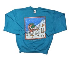 Fruit Of The Loom Sweatshirt Size L Vintage 90's Made In USA Graphic Design