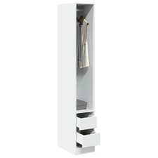 WALPLUS Slim Wardrobe White 30x50x200cm Tall Storage Closet Unit Modern