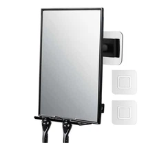 Shower Mirror for Shaving Fogless w/Razor Holders 360°Rotation Adjustable Mirror