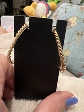 Hoop Earrings Gold Tone Double Dangle Retro Mid Century 1.75  Boho Pierced