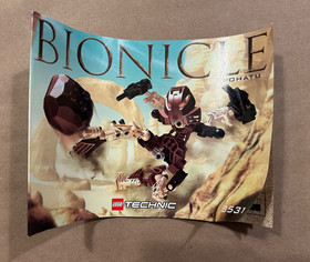 Lego Bionicle Toa Lot of 2 Pohatu 8531 & Onua 8532 - 2 Canisters 1 Manual