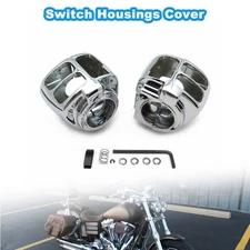 Switch Housings Cover Chrome Handle Bar Fits For ​Harley Sportsters 1996-2006