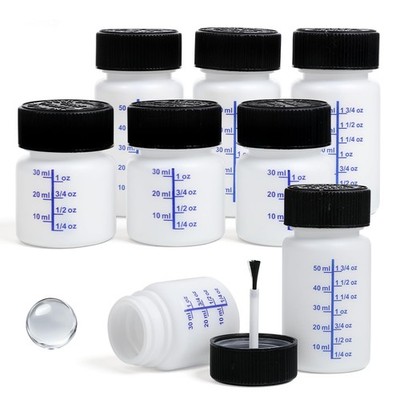 6 Pcs Paint Touch Up Bottles with Safety Lids, 1 Oz & 2 Oz Leftover Paint Sto...