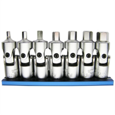  UJM400 VIM Tools Universal Joint Stubby Metric Hex Driver Set, 7 Piece 3 mm Thr