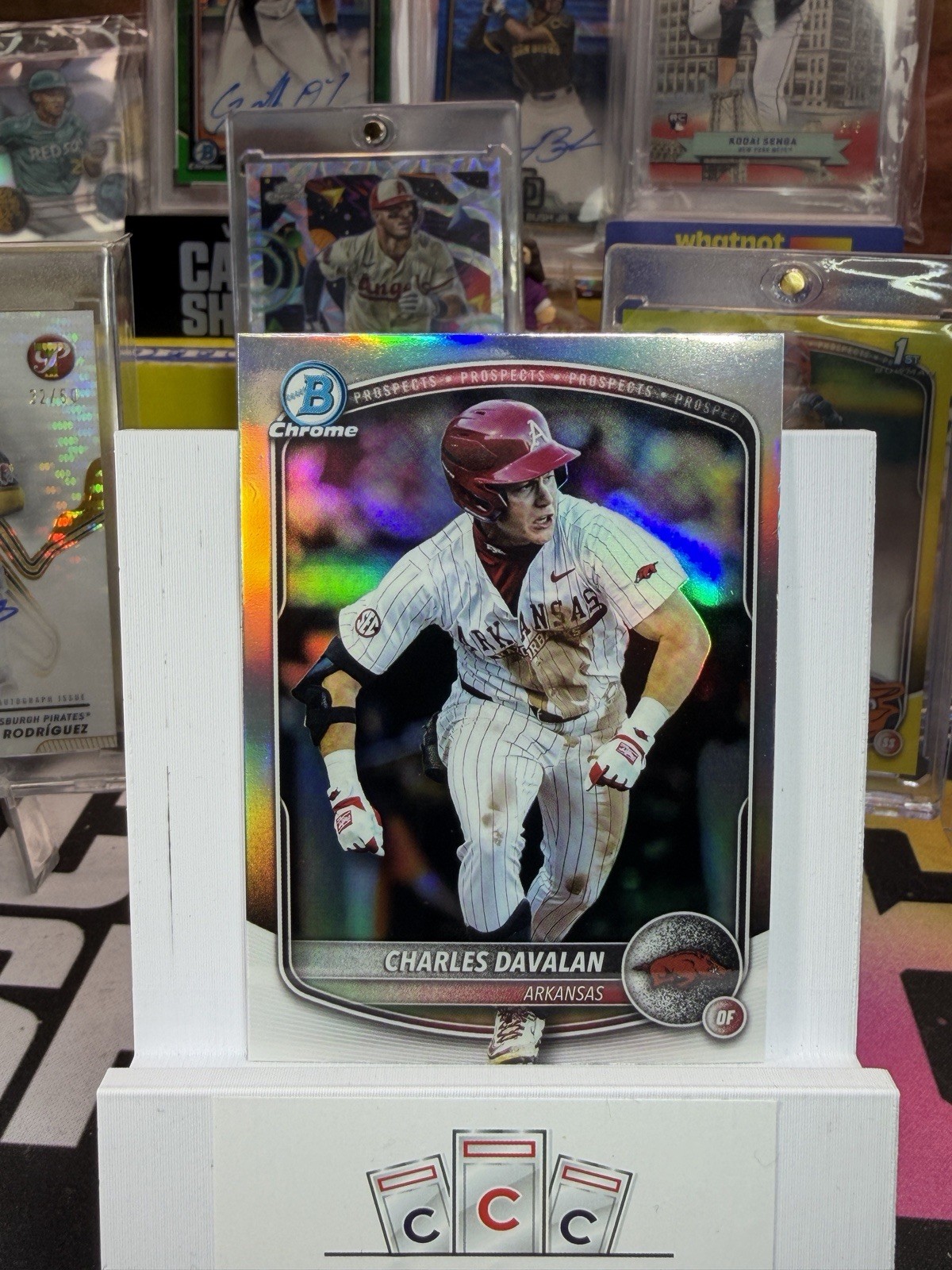 Charles Davalan 2025 Bowman Draft Chrome College Image Variation SP #96 Dodgers