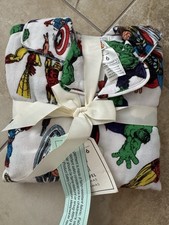 Pottery Barn Kids MARVEL COMICS 2Pc FLANNEL PAJAMAS  6 CAPTAIN AMERICA 