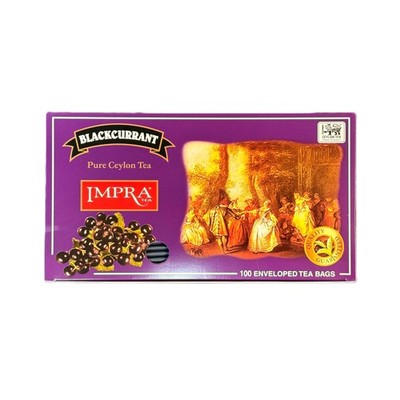 Impra Blackcurrant Flavored Ceylon Black Tea   100 Individually 1 Pack