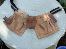 Craftsman Leather Tool Belt Roofing Contractor Apron Double Hammer