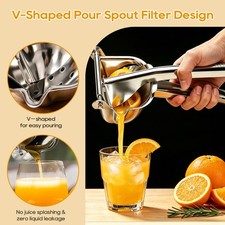 Lemon Squeezer Stainless Steel Manual Citrus Press Juicer Heavy Duty Rustproof