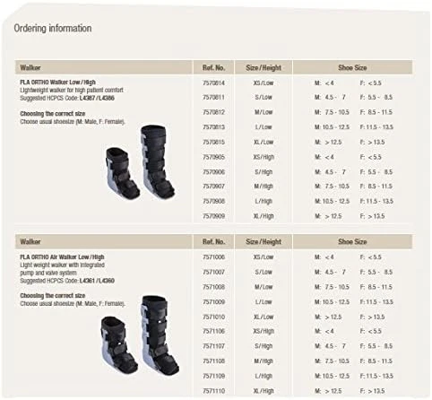 FLA 踝步行者,Post Op 靴子 黑色/灰色,高/大号 — 第 2/3 张图片