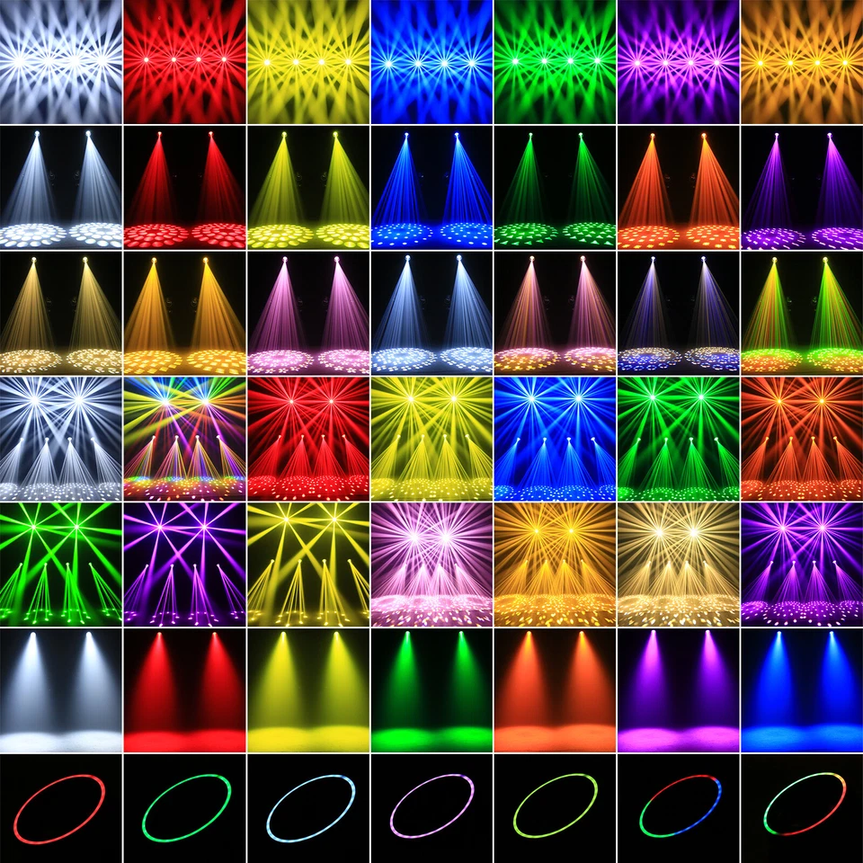 350W Moving Head LED Light RGBW Gobo Beam Stage 48Prism DJ Lights Disco Show DMX - Image 2 of 4