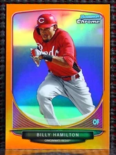 BILLY HAMILTON  -  2013 BOWMAN CHROME DRAFT TOP PROSPECT ORANGE REFRACTOR