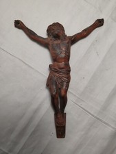 Christ Ancien En Métal Rouge Marqué MB Orléans 33 Cm
