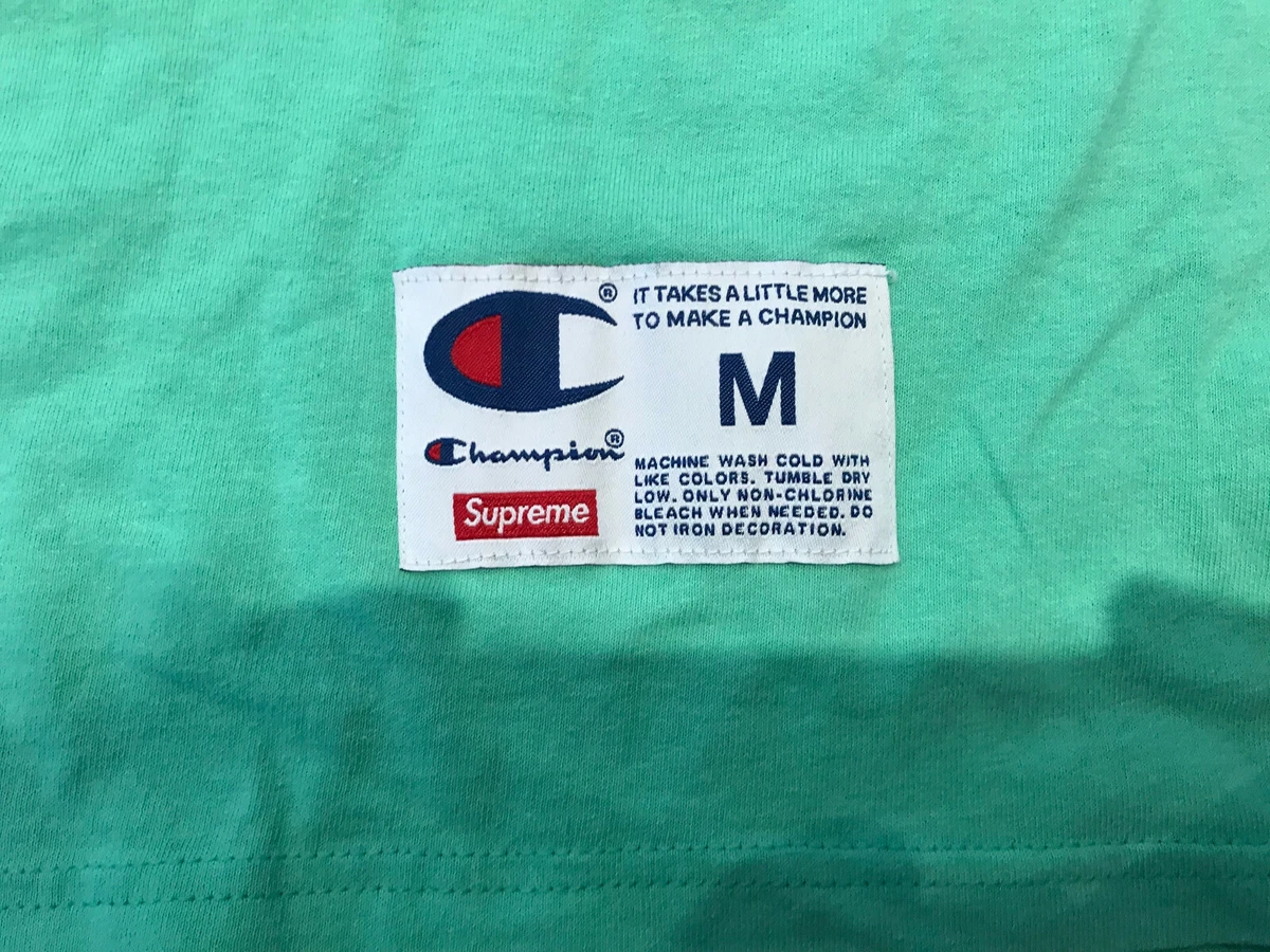 x Champion Long Sleeve T-Shirt MINT GREEN MEDIUM | eBay