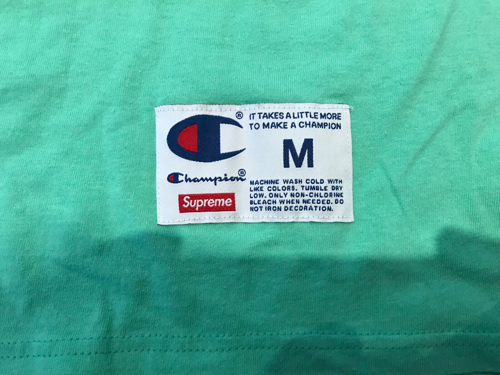 Supreme x Champion Long Sleeve T-Shirt MINT GREEN MEDIUM | eBay