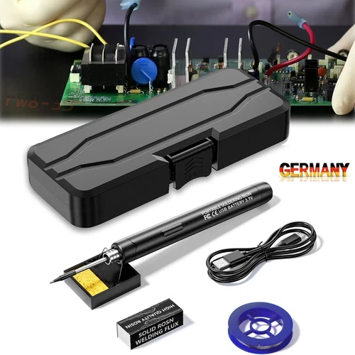 Mini-Akku-Lötkolben-Set 8W Temperaturanpassungseinstellungen 450°C w/ USB-Kabel