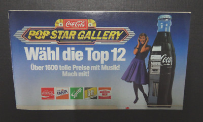 Werbe-Aufkleber Knibbel Bilder Pop Star Gallery 1982 Coca Cola Fanta Lift Sprite