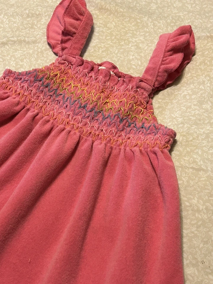 Vestido de felpa rosa para niñas talla 5 Foto 2 de 3