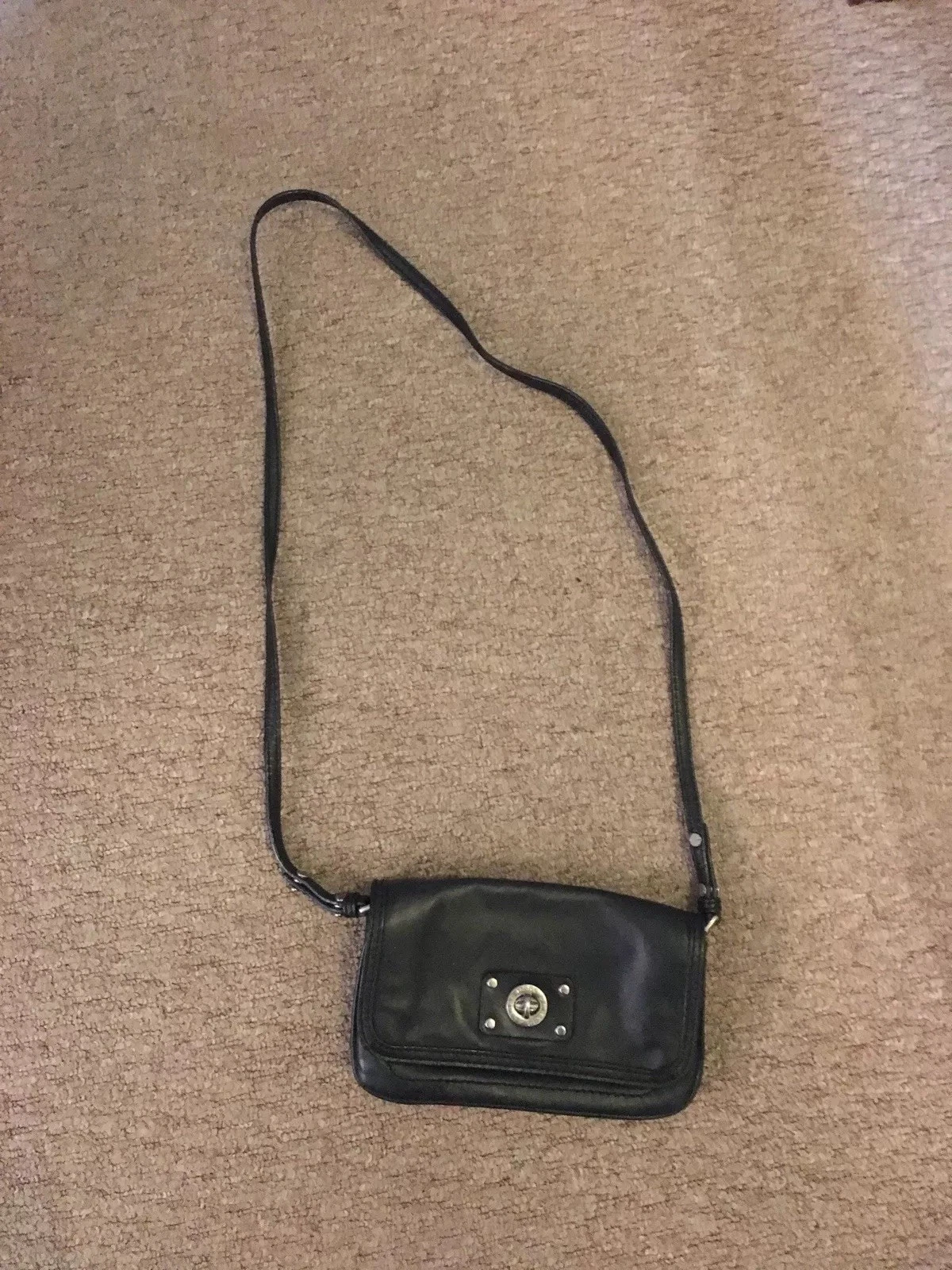 Marc Jacobs clutch on a strap bag- Black leather