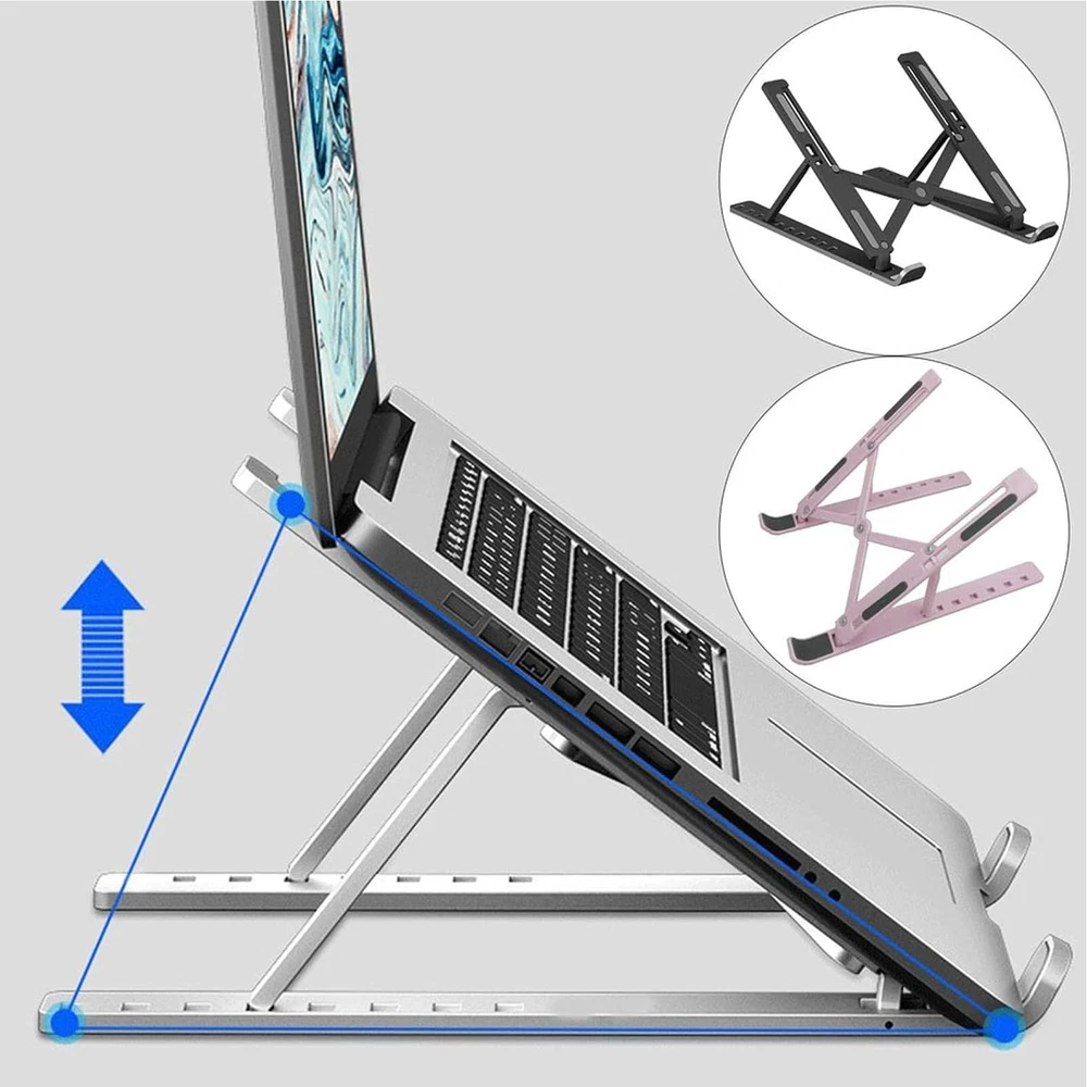 Laptop Stand Ergonomic Portable Laptop Riser Adjustable Height Laptop Holder