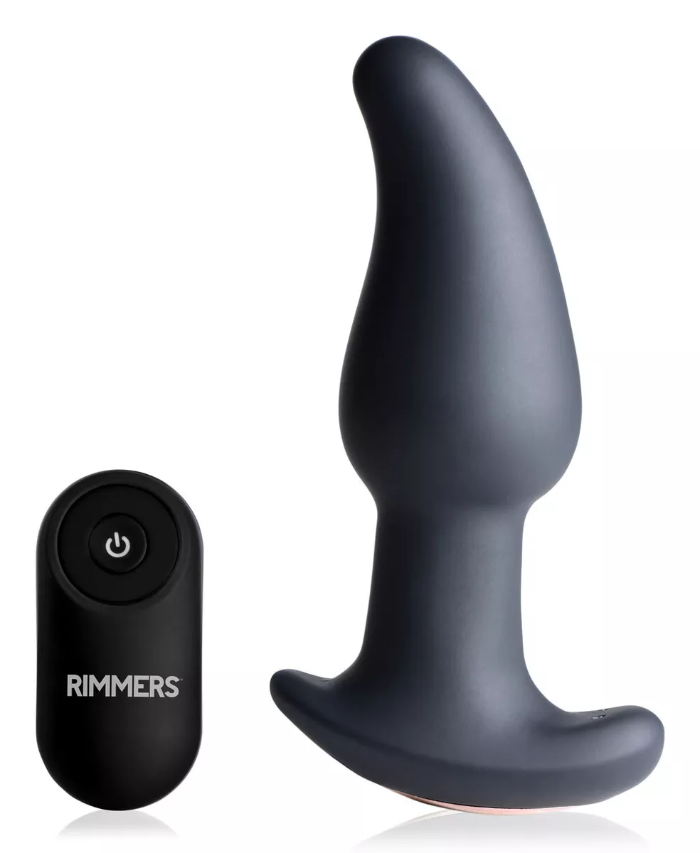 Rimmers Gyro-M Curved Rimming Plug w Remote Control Black - Anal P-Spot  Vibrator | eBay